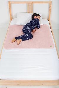PeapodMats Leakproof Incontinence Mattress Pads | Washable, Reusable, Breathable Bedwetting Mats | Peach/Pink 3x3