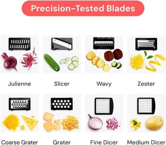 14-in-1 Vegetable Chopper – Black Multi-Function Food Dicer Slicer