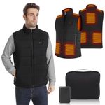 Rtdep Heated Gilet, Heated Vest for Men 8 Heating Zones Heated Clothing with Battery Pack Unisex Heated Body Warmer Heated Jacket Winter Warm Heated Coat for Ski Hiking Moto（M）