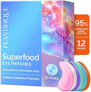 PLANTIFIQUE Superfood Under Eye Patches Dark Circle 12 Pairs with Hyaluronic Acid, Valentines Day Gifts Eye Mask for Dark Circles - Puffy Eyes Skincare Gel Patches Anti-Aging for Women & Men
