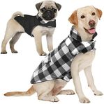 AOFITEE Reversible Dog Cold Weather Coat, Dog Jacket Plaid Dog Winter Coat, Warm Dog Puffer Jacket, Large Dog Sweater, Waterproof Dog Winter Jacket for Small Medium and Large Dogs, XXXL