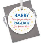 Wedding Thank You Gifts for Page Boy Pageboy - PERSONALISED Gifts for Usher, Ring Bearer, Ring Security, Best Man, Groomsman - Wedding Gifts for Boys, Son, Kids - Gifts from the Groom - With Grey Bag