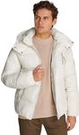 Calvin Klein Men’s Essentials Puffer Jacket with Hood, White (Ivory), S