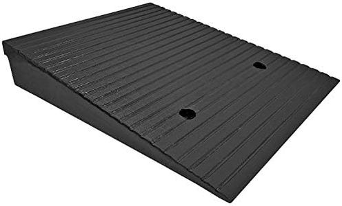 Electriduct 7.2" Mountable Rubber Threshold Ramp. Outdoor Curb Ramp for Cars, Bikes. Pair Needed for Wheelchair