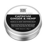 Ginger Warming Cream with Capsicum & Hemp - Muscle & Joint Gentle Warmer | with Hemp, Arnica, Black Pepper - All Natural Soother for Discomfort | by Sera organics (30g)