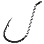 Octopus Fishing Hooks - Offset Circle Beak Bait Hook 150pcs High Carbon Steel Sharp Hooks Black Nickle Hooks for Freshwater Saltwater Fishing Size 1#-9/0