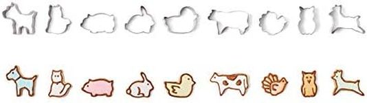 Fox Run Mini Animal Cookie cutters,