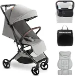 MAMAZING Lightweight Baby Travel Stroller with Organizer & Cushion–Mom’s Choice Gold Award Winner, Compact & Airplane-Friendly, One-Handed Folding Design, 11.6 lbs, Perfect for Toddlers, Grey