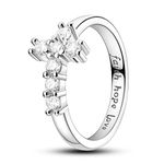 Hapour 925 Sterling Silver Rings for Women, Silver Promise Rings for Her Inspirational Jewelry Sterling Faith Hope Love Sideways Cross Ring Stackable Wedding Band