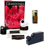 Chelsea Filter, Dichroscope, Jewelers Loupe, Gemological Refractometer - Gem Identification Tools, Bundle 6 Items