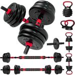 LIWEGHT 8 in 1 Adjustable Dumbbells