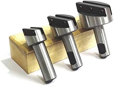Brand New Set of 3 Pcs Fly Cutters 1/2" SHANK on Wooden Stand(without HSS Tool Bit)
