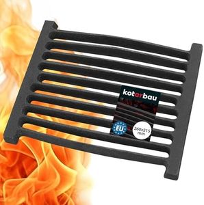 KOTARBAU Fireplace Grate 26 x 21.5 cm Fireplace Table Grate Ash Grate Stove Grate Fireplace Replacement Parts Accessories Cast Iron Grate Oven Grill Fireplace Square Corner Grate