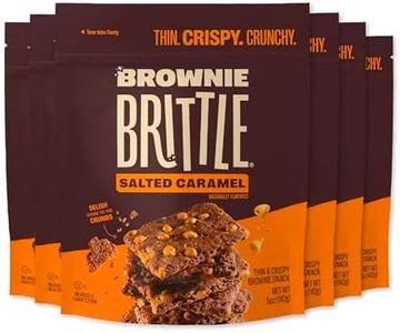 Brownie Brittle Sheila G's Low Calorie, Sweets & Treats Dessert, Healthy Chocolate, Thin Sweet Crispy Snack - Rich Brownie Taste with a Cookie Crunch - Salted Caramel, 5 Ounce (Pack of 6)