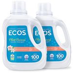 Earth Friendly Products ECOS 2X Liquid Laundry Detergent, Magnolia & Lily, 200 Loads, 100 Fl Oz (Pack of 2)