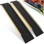 VNN 48" Aluminum Shed Ramps 2PCS - 4' Long Loading Ramp for Lawn Mower, 9.8" Wide Ramps for Shed, 1200 lbs Capacity Trailer Ramp for Motorcycle, E-Bike, Dirt Bike, Scooter, Bicycle