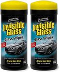 Invisible Glass 90166-6PK Lint-Free and Ammonia-Free Large Glass Cleaning Wipes are Tint Safe Enjoy Streak Free Windows, Mirrors, and Glass for Home and Auto, Pack of 2