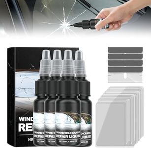 Cracks Gone Glass Repair Kit, Windshield Crack Repair Kit, Windshield Repair Kit for Automotive Windscreen Tool, Universal Car Windshield Crack Repair for Quick Fix Windshields (4 Set)