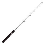 Quantum Ice Spinning Fishing Rod, 28-Inch 1-Piece Durable Fiberglass Fishing Pole with Comfortable EVA Rod Handle, Moderate Action, Medium-Light Power, Black