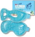 USA Merchant - 2PCs Cold & Hot Eye Therapy Mask, Cooling Eye Mask for Dry Eyes, Headaches, Eye Stress, Dark Cicles, Reusable Cold Compress and Refresh (2 PK Eye Mask)