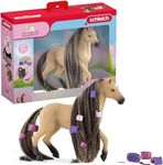 schleich Horse Club 42580 Sofia's Beauties Andalusian Mare Hair Brushing Playset Figurine - Pony Playset with Hair Styling and Accessories, Comb Style Playtime Beauty Set - Toys Gift for Kids Age 5+