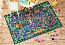 Amazon Brand - Solimo 3D Printed Carpet with Anti Skid Backing for Living Room | Dinning | Office (4x6 feet), Multi-Colored, Rectangular