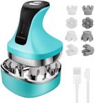 DUAIU Electric Scalp Massager, Hair Scalp Massager, Portable Heated Head Massager with 4 Replacement Massage Heads, Waterproof Massager for Deep Cleansing,Stress Relief,Hair Growth, Gift for Women Men