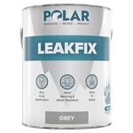 Polar Premium Leak Seal Grey Paint - 2.5 Litre - Instant Waterproof Roof Sealant - Ideal for Leaks, Cracks & Roof Repair - Concrete, Brick, Metal, Drainpipes & Gutters - Easy to Apply