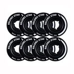 Rollerex ST360 92A Roller Skate Wheels (8-Pack) (Color Options) - Indoor Outdoor - Use for Quad Skate Wheel Replacement (Steel Black)