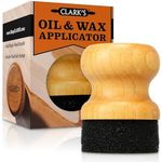CLARK'S Round Applicator for Oil and Wax - Enhanced V2 Design - Ideal for Cutting Boards - Butcher Blocks - Wood Utensils - Made in USA - Cutting Board Oil Applicator - Cutting Board Sponge