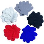 SIMRCIO Toddler Winter Warm Knitted Writing Gloves for Boys and Girls, 1-3 Years Old (5Pairs)