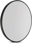 Embellir Wall Mirror, 70cm Metal Frame Vanity Makeup Shower Bathroom Make up Mirrors Wall-Mounted Decorative Hanging Room Decor for Home Bedroom Hallway, Oval Silver Coated Modern Circle Black