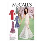 McCall Patterns M7569E50 Column and Mermaid-Style Dresses with Bodice and Sleeve Variations