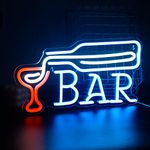 Bar Neon Signs for Wall Decor, Neon Bar Sign for Bar Decor, Bar Led Light Up Sign with USB Powered for Bar, Club, Pub, Shop