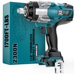 Cerycose Cordless Impact Wrench 1/2 inch Compatible with Makita Battery: 1400FT-LBS High Torque Impact Wrench Heavy Duty Tool Brushless Electric Impact Gun Includes LED Work Light