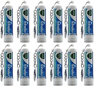 Vicks Inhaler (12 Sticks Wholesale Pack) Nasal Decongestant VapoInhaler with Keychain