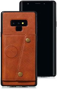 nh Case Samsung Galaxy Note 9 Case with Card Slots Holder Phone Cover Leather Exterior [with Screen Protector] [4 Card Pockets] Compatible for Samsung Galaxy Note 9 - Brown