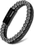 MagnetRX® Hematite & Leather Magnet
