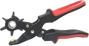 GARVIN Tools Leather Hole Punch - 2mm-4.5mm Belt Punch Insulated Grip 6 Revolving Punche plier with diffrent sizes