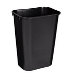 Rubbermaid Commercial Wastebasket Trash Container, 41QT/10.25 GAL, Plastic, Black, Stackable Trash Can for Bedroom/Bathroom/Office, Fits Under Desk/Sink/Cabinet, Pack of 12