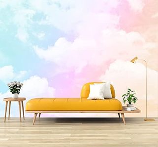 Reyhui Colorful Cloud Murals Fog Clouds Wallpaper Wall Mural for Bedroom Living Room