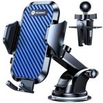 2025 BEST [Rally Racing-Grade] Car Phone Holder for Cars [95+LBS Strongest Suction] 3In 1 Dashboard Windscreen Vent Mobile Phone Holder for Car [Big phone & Thick Case Friendly] for iPhone Samsung