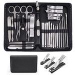 WOAMA Manicure Set 30 in 1 Nail Clipper Set Nail Kit for Women Men Stainless Steel Manicure Kit Professional with Travel Case