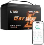 LiTime 12V 140Ah Bluetooth LiFePO4 