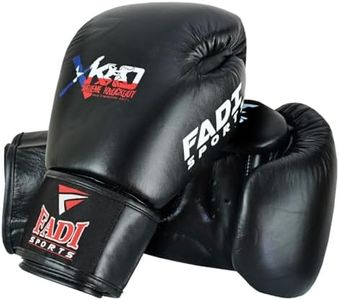 Fadi Sports Xtreme Knockout Leather Boxing Gloves – Training Sparring Gloves for Boxing, MMA, Muay Thai, Kickboxing & Martial Arts | Shock Absorbent with Wrist Support for Heavy Bag & Fitness Training