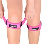 supregear Patellar Tendon Stabilizer (2 Pack), Adjustable Knee Support Strap, Knee Brace for Running, Hiking, Soccer, Basketball, Jumpers Knee, Tennis, Volleyball & Squats, Pink