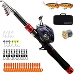 Telescopic Fishing Rod and Reel Com