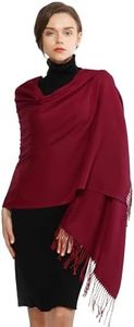 RIIQIICHY Scarfs for Women Winter Burgundy Pashmina Shawls and Wraps for Evening Dresses Warm Large Scarves Wedding Shawl