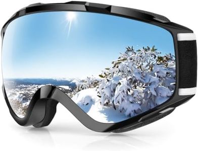 findway Ski Goggles OTG - Over Glasses Snow/Snowboard Goggles for Men, Women & Youth - 100% UV Protection