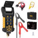 AUTOOL Car Battery Tester 12V 24V Automotive Battery Load Tester with Printer 20-2000CCA Alternator Tester, Cranking & Charging & Leakage Test, 3.2" Screen with Data Review Reverse Polarity Protection